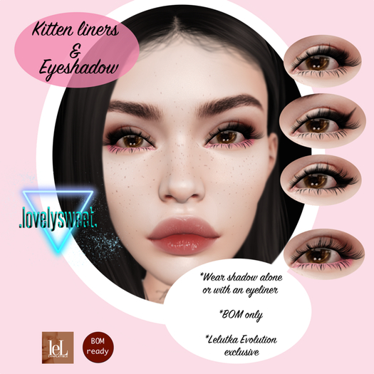 Second Life Marketplace .lovelysweet. Kitten liners (Lelutka BOM)